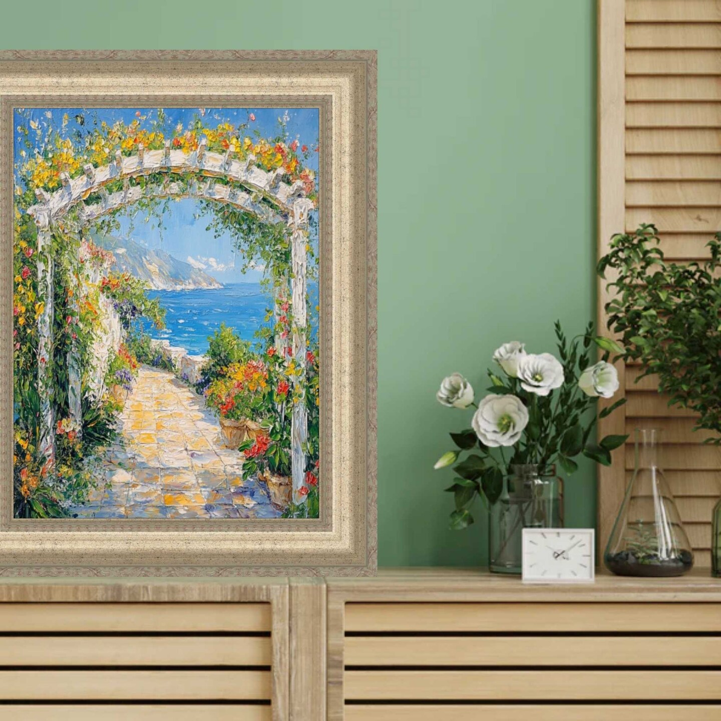 Wide Antique Silver Victorian Picture Frame 24x30 frame