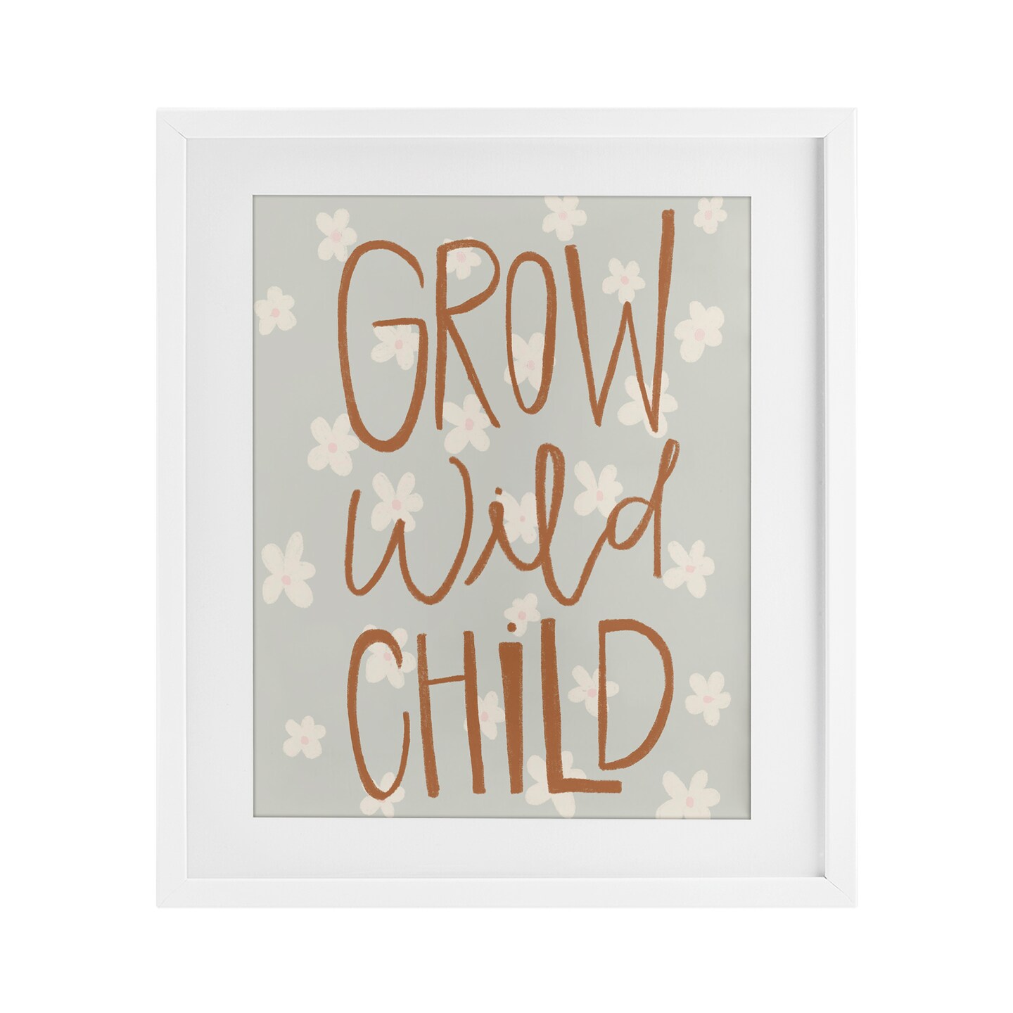 Stupell Industries Grow Wild Child Flowers Framed Print Under Glass, design by Katie Griggs