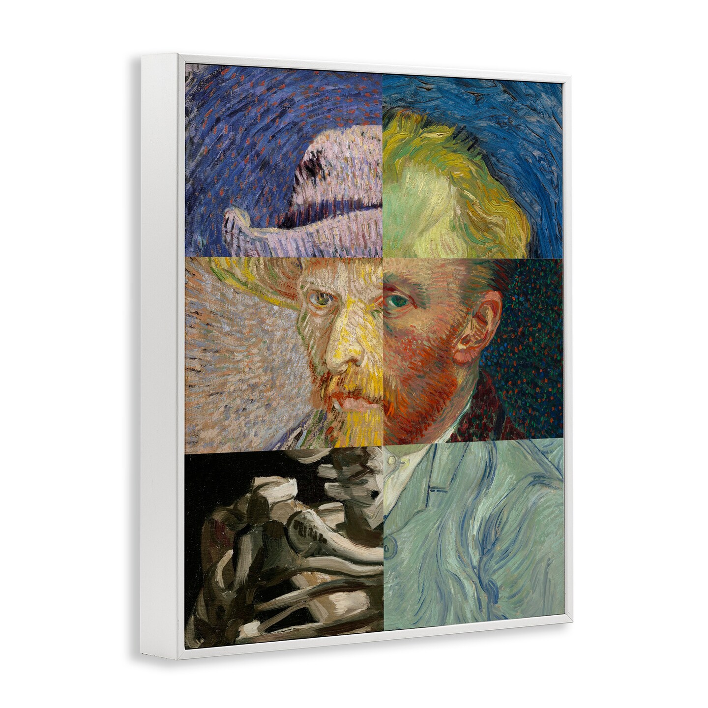 Stupell Industries Collaged Van Gogh Portraits Framed Giclee, design by Masters Redux