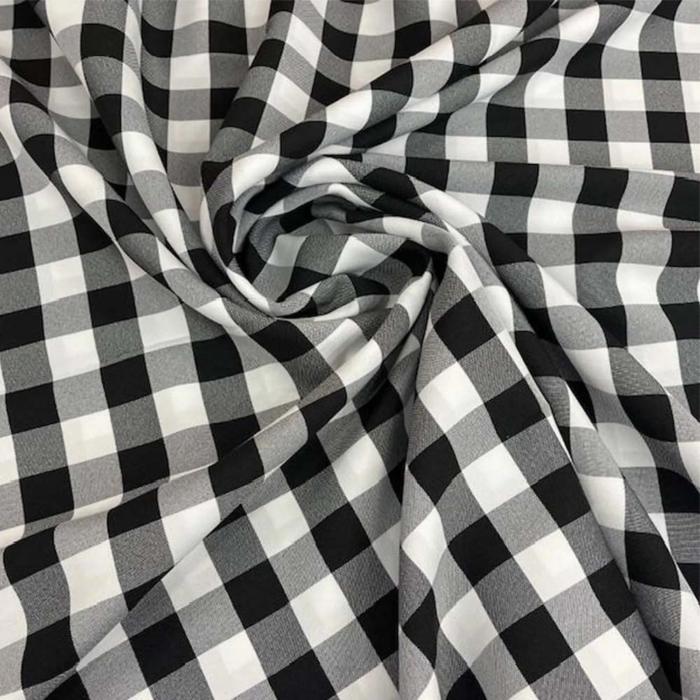 1 Yard Checkered Gingham Polyester Fabric 60 Inch Width for Sewing Projects