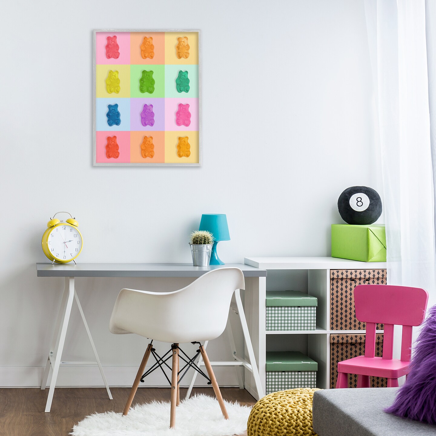 Stupell Industries Candy Bears Rainbow Framed Giclee, design by LISH Creative