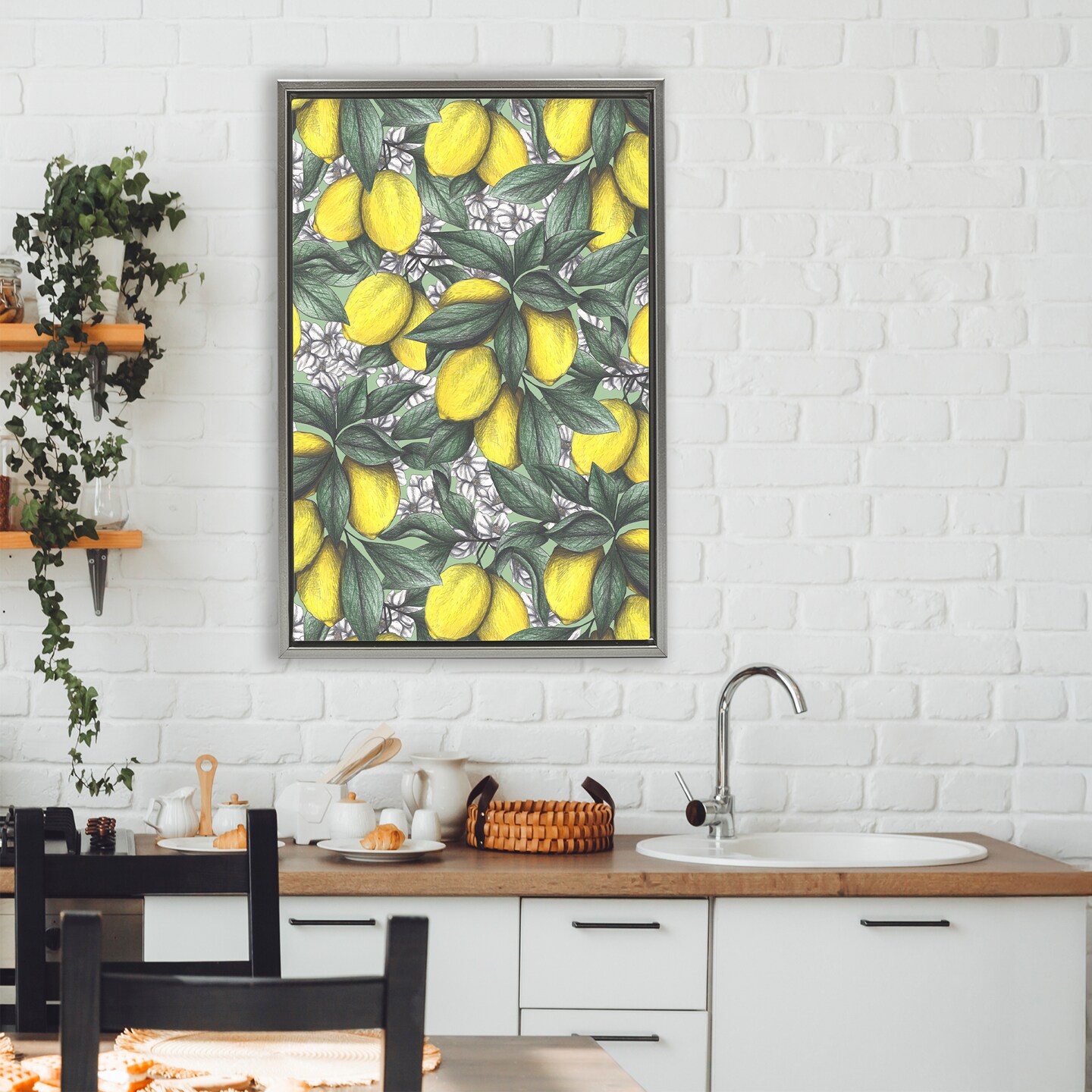 Stupell Industries Under The Lemon Tree Floating Frame, design by Cecilia Battaini