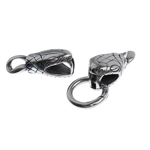 John Bead Antique Silver Style Animals Head Stainless Steel Clasps