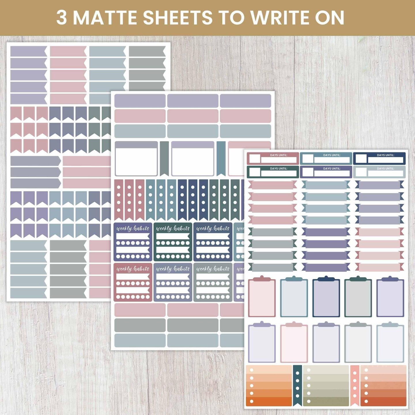 bloom daily planners Planner Stickers, Color Coding Pack, Jewel Tones