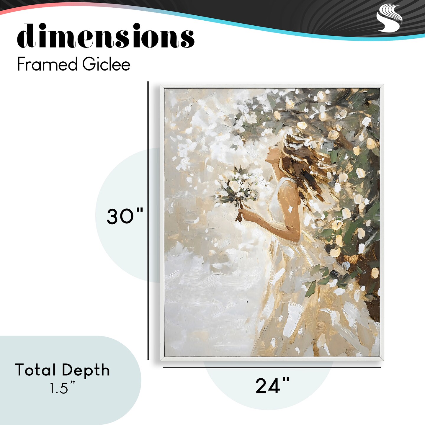 Stupell Industries Soft White Snow Flurry Framed Giclee, design by LSR Design Studio