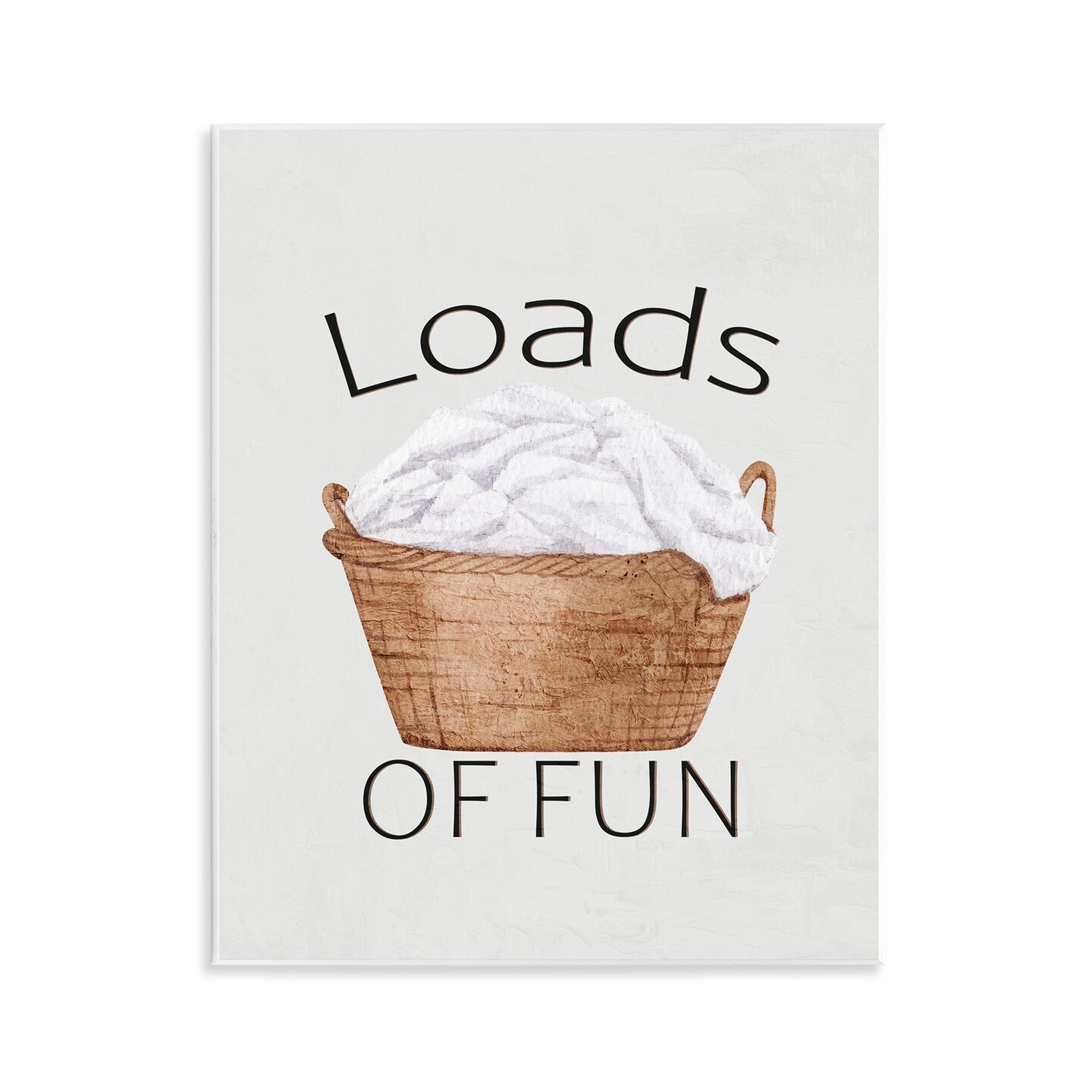 Stupell Industries Loads Of Fun Laundry Basket Wall Plaque, design by Kim Allen