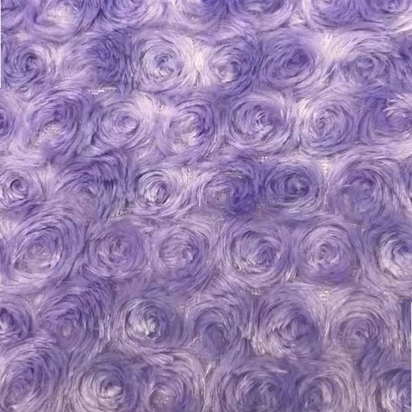 1 Yard Rosebud Minky Fabric Plush Textured Soft Material for Blankets 60 Inch Width