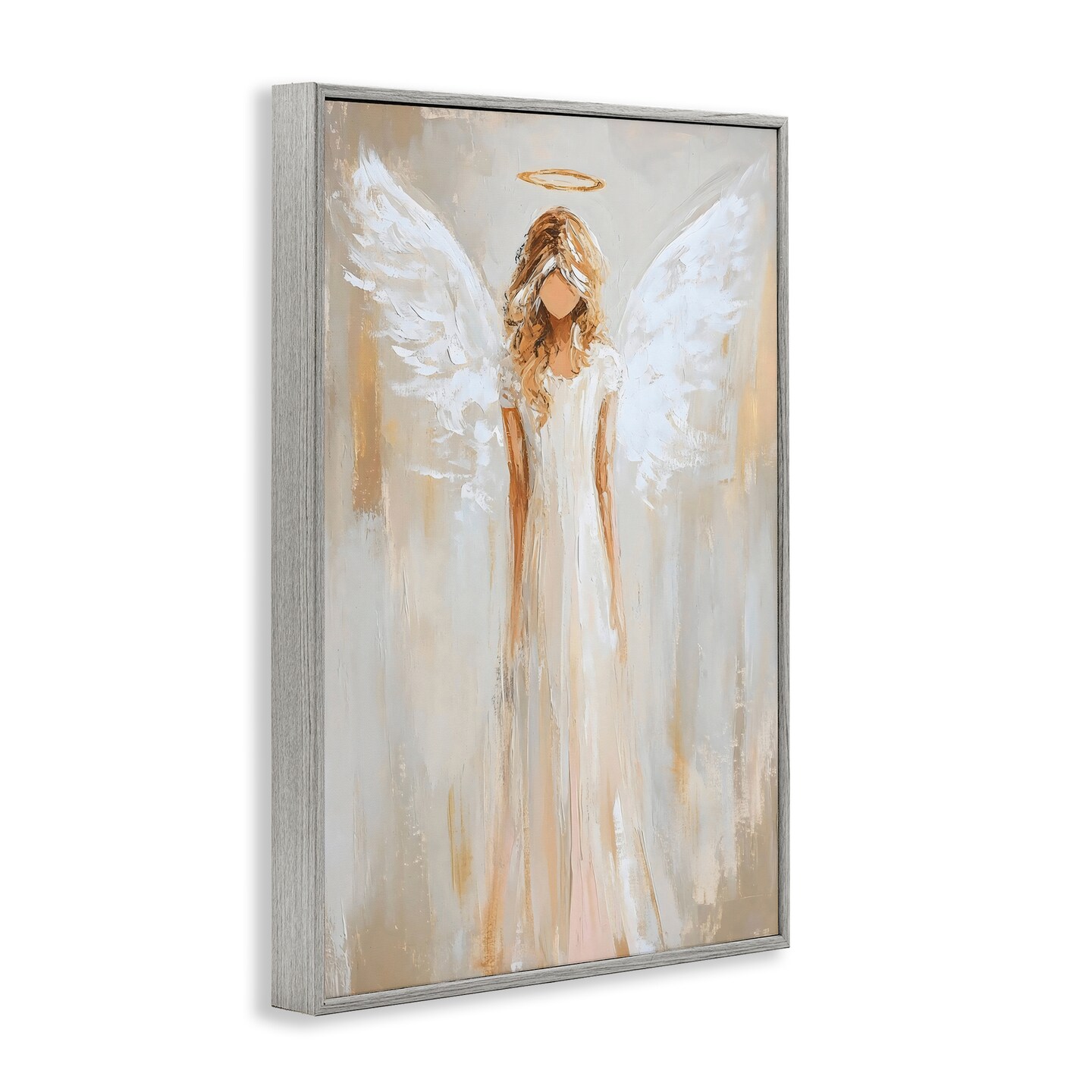 Stupell Industries Divine White Robe Angel Framed Giclee, design by Petal Prints Design
