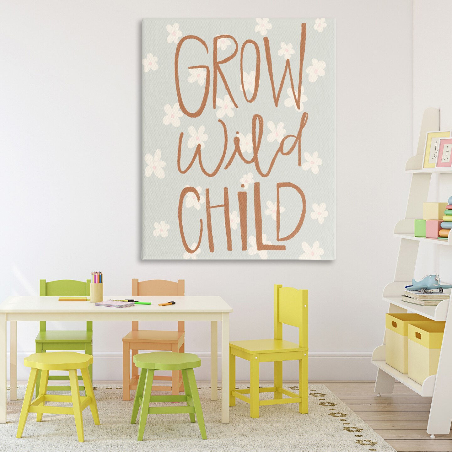 Stupell Industries Grow Wild Child Flowers Canvas, design by Katie Griggs
