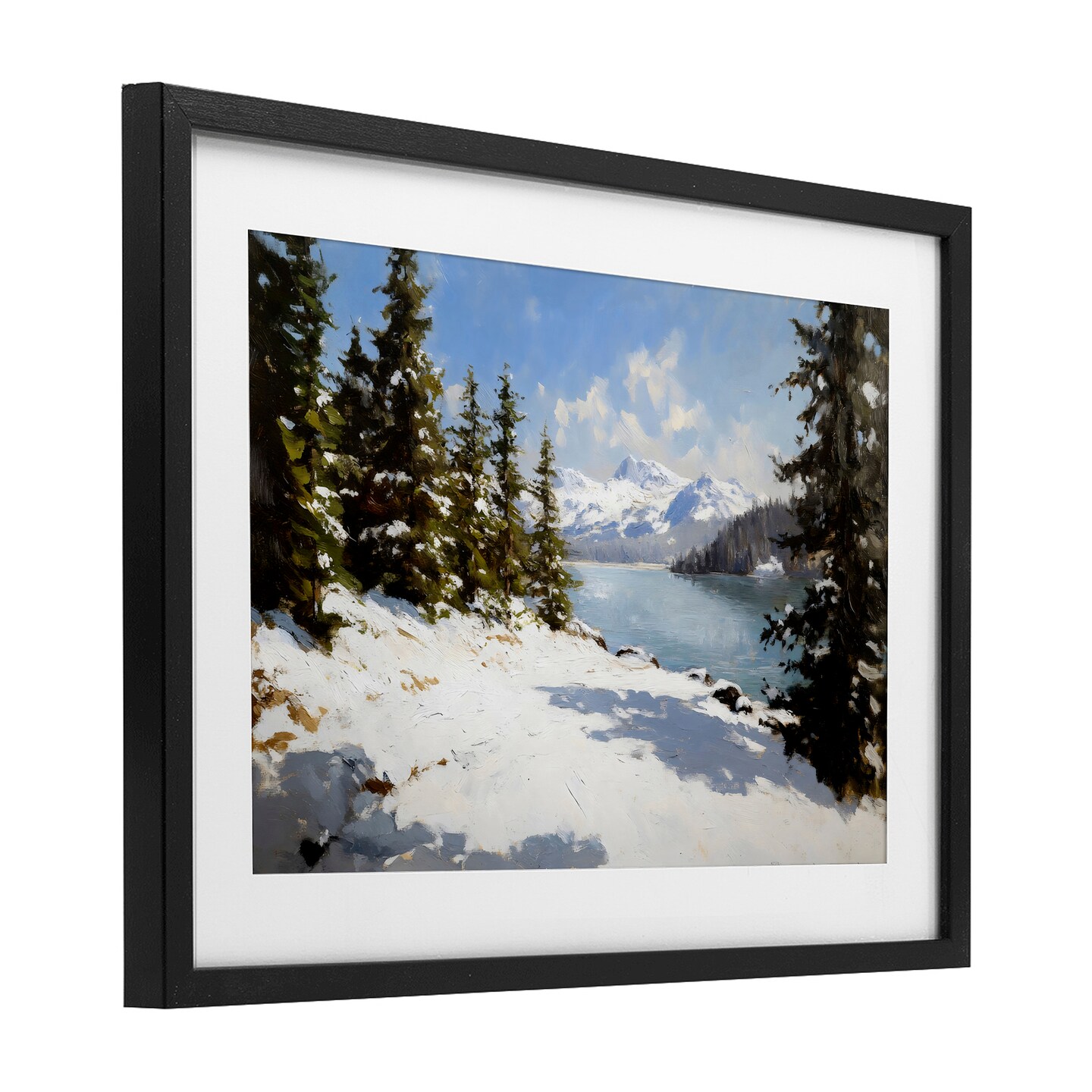 Stupell Industries Way Up North Landscape Framed Print Under Glass, design by Petal Prints Design