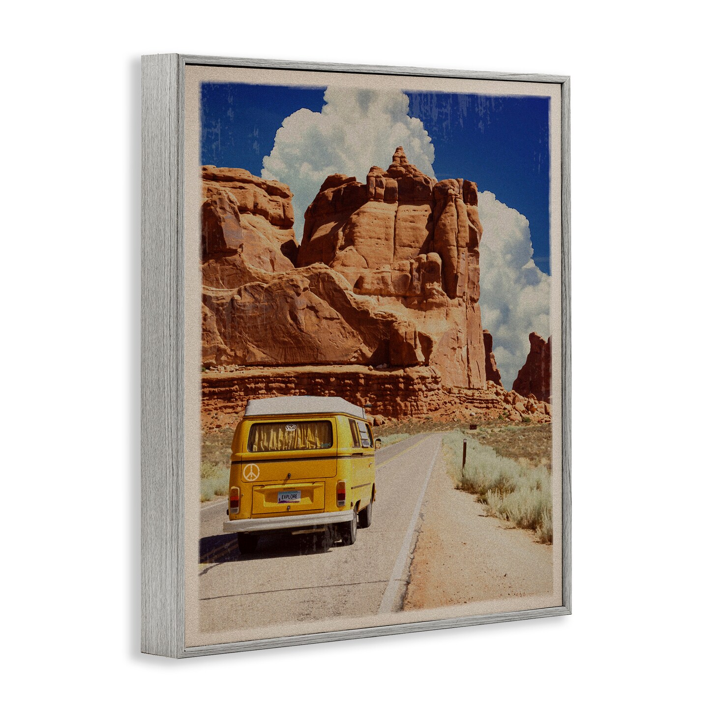 Stupell Industries Retro Desert Adventure Framed Giclee, design by Old Red Truck