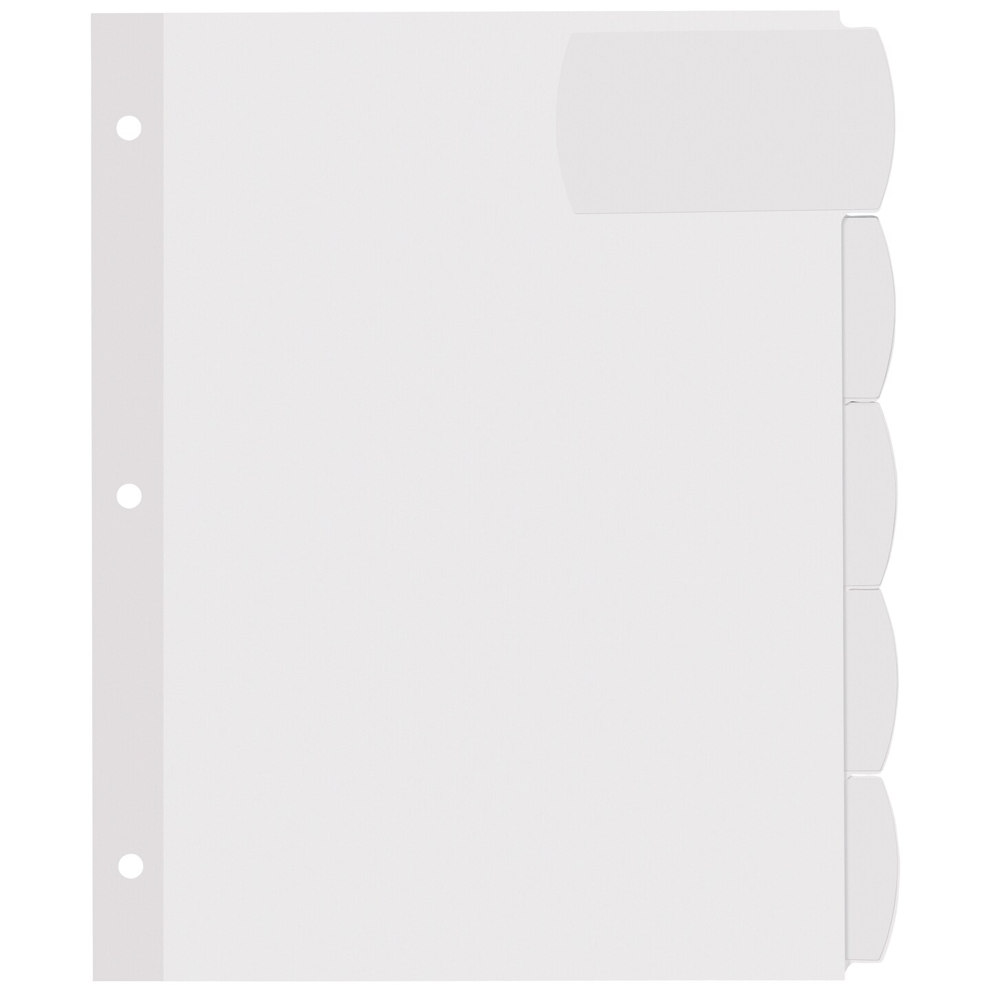 Avery Big Tab Printable Large White Label Dividers for 3 Ring Binders, 5 Tabs per Set, White (20 Sets of 14440)