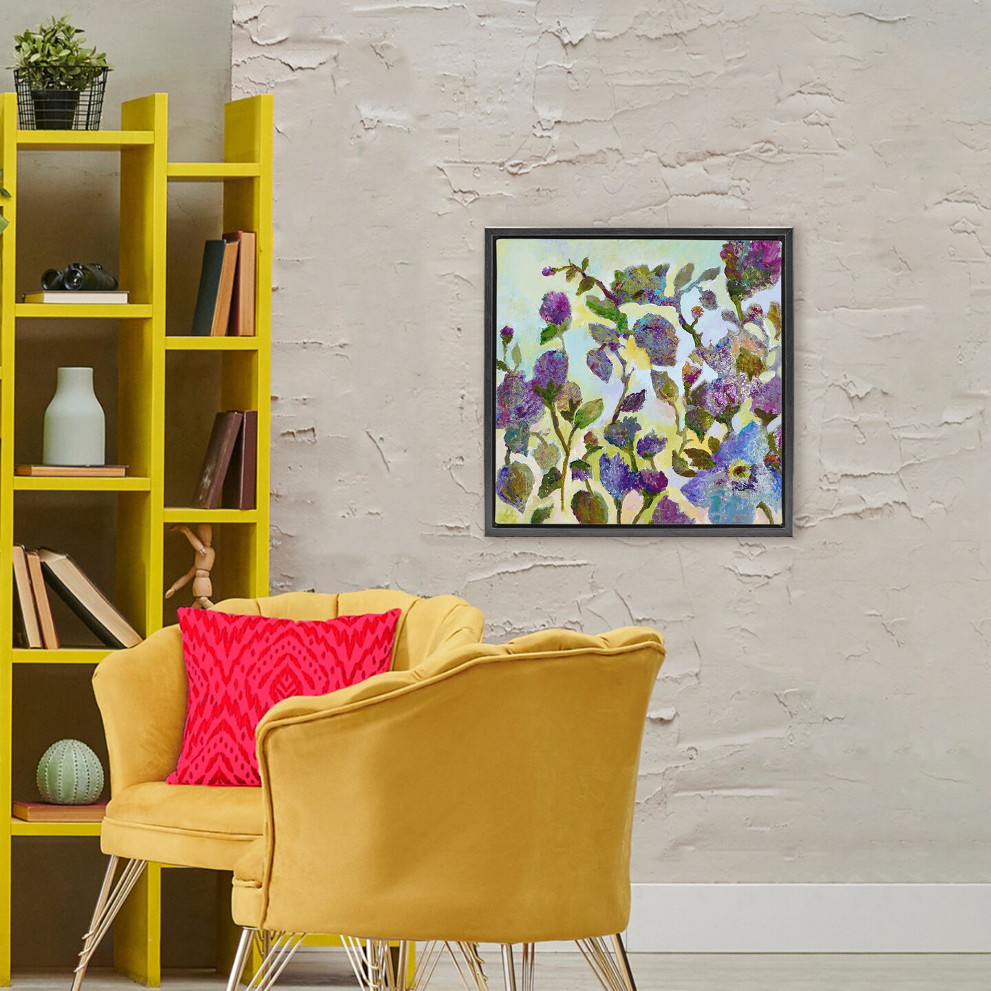 Stupell Industries Floral Tapestry Abstraction Floating Frame, design by Lee Ann Zirbes