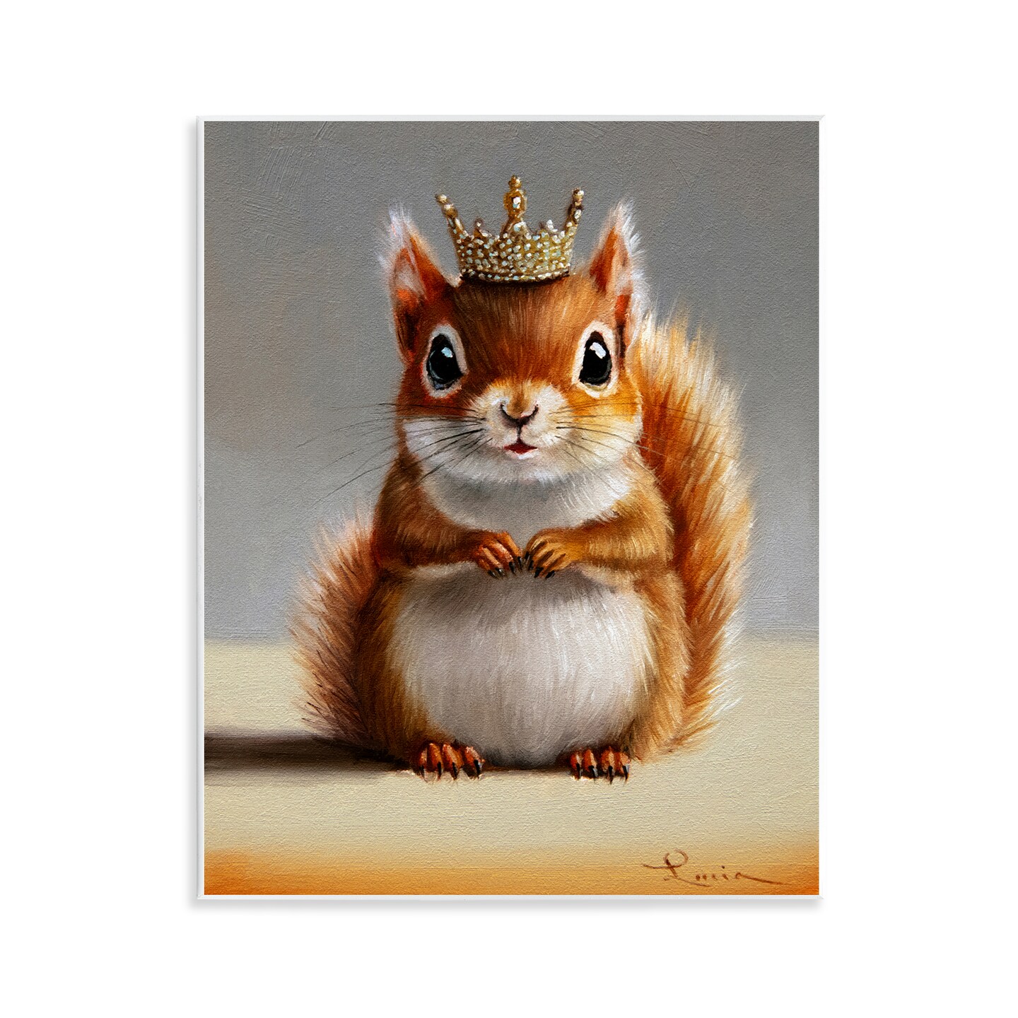 Stupell Industries Fancy Crowned Squirrel Wall Plaque, design by Lucia Heffernan
