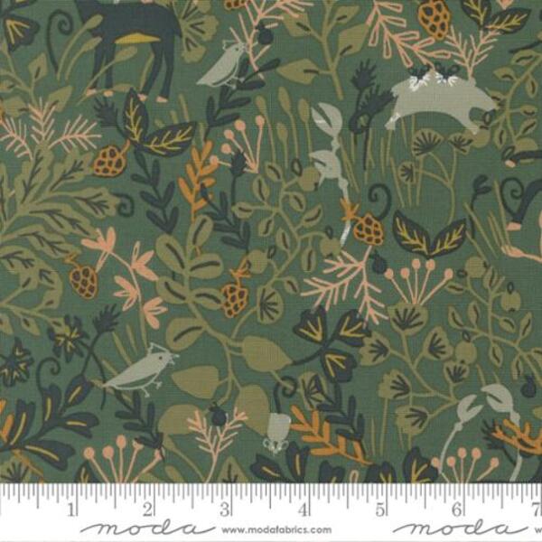 Forbidden Fruit in Dark Green (38153 21) | Peachy | Jessica Rose | Moda