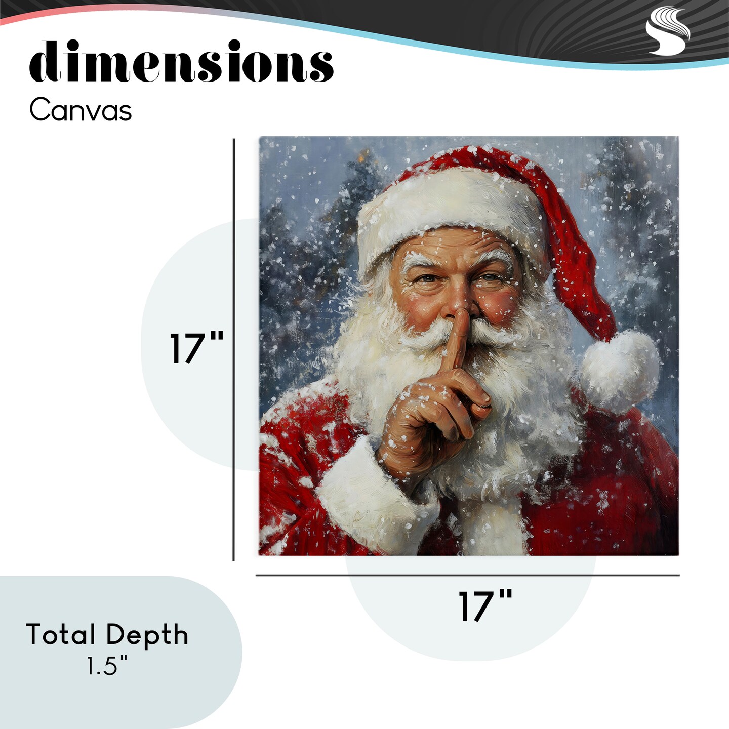 Stupell Industries Secret Santa Shh Canvas, design by Petal Prints Design