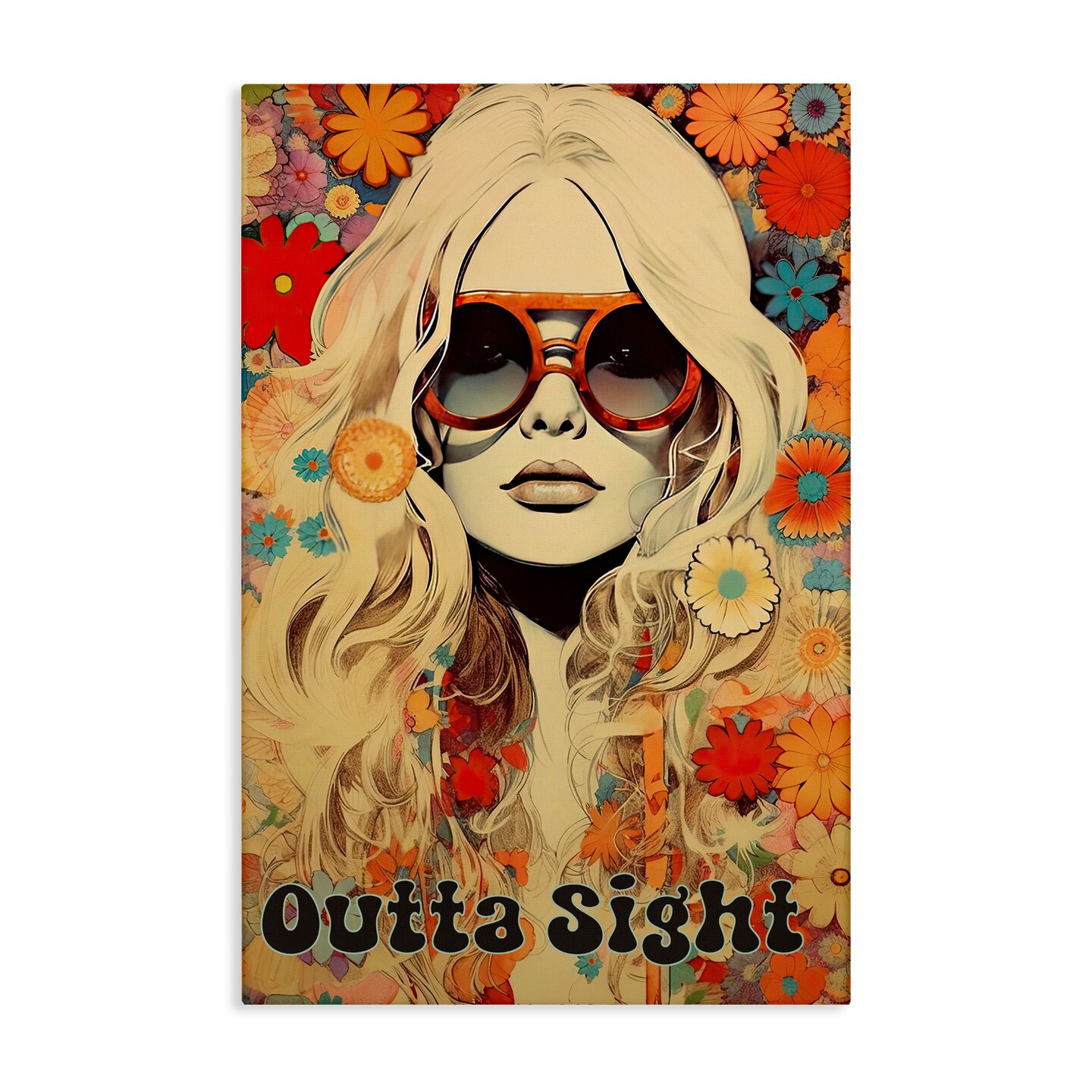 Stupell Industries Outta Sight Hippie Girl Canvas, design by Sasha