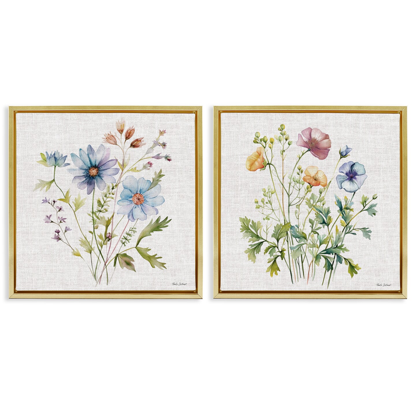 Stupell Industries Wild Flower Botanical Bundles 2pc Floating Frame Set, design by Nicole DeCamp