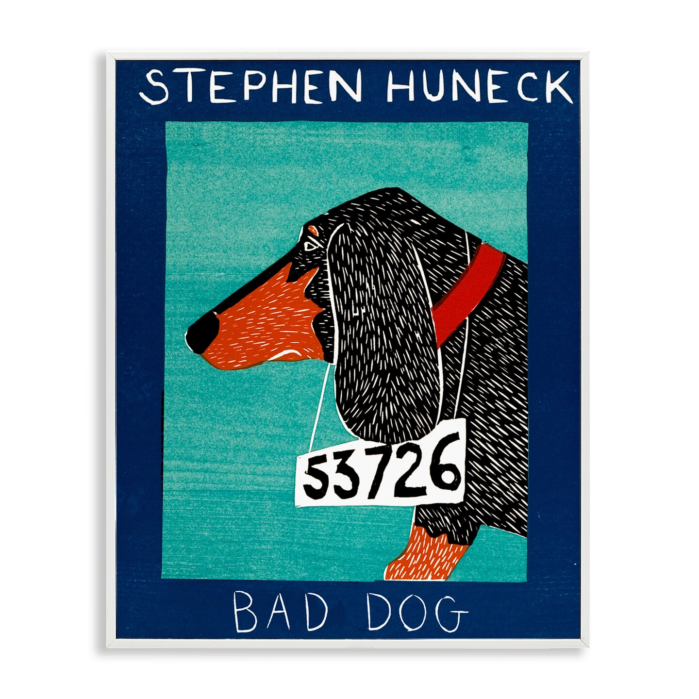 Stupell Industries Bad Dog Dachshund Framed Giclee, design by Stephen Huneck