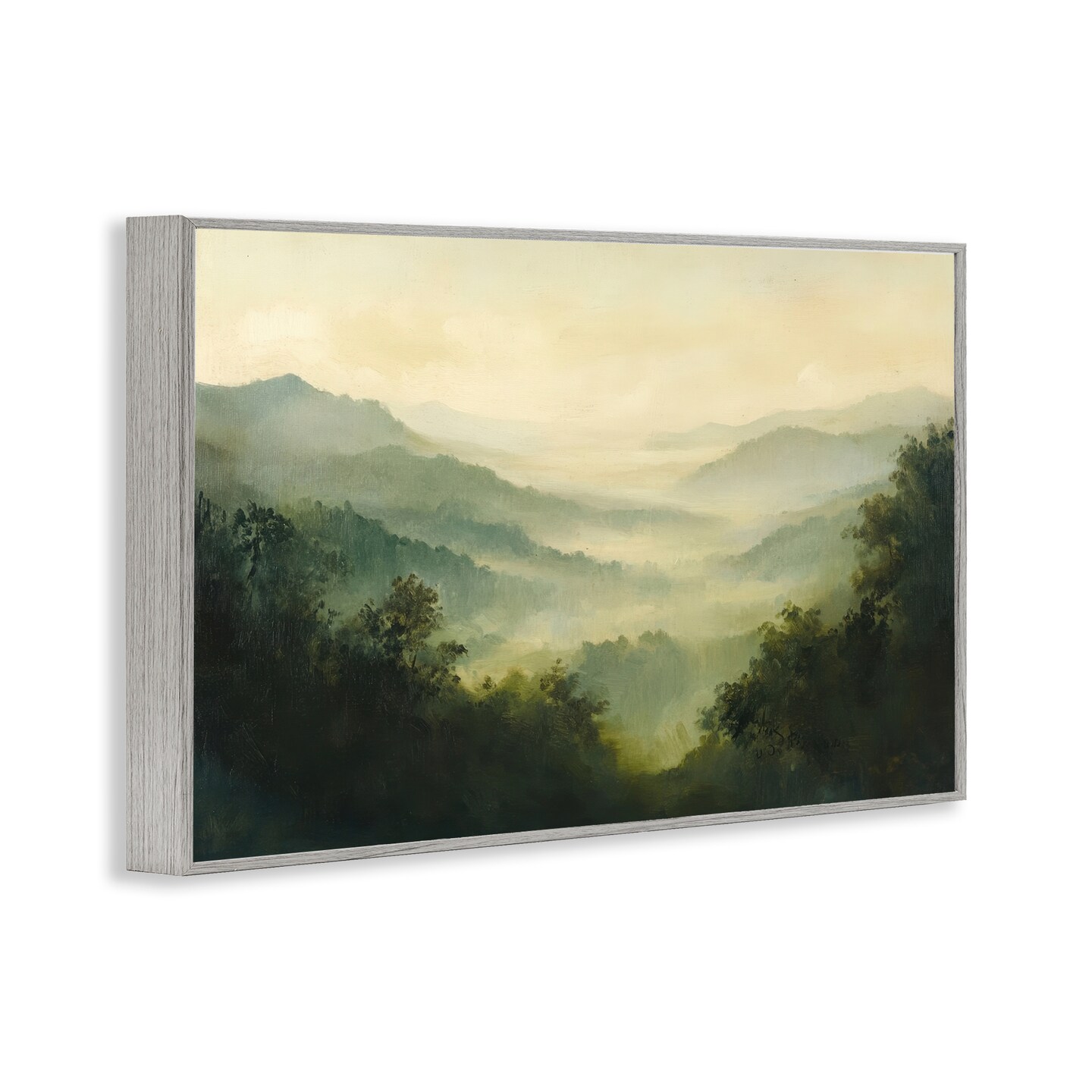 Stupell Industries Through The Haze Landscape Framed Giclee, design by Petal Prints Design