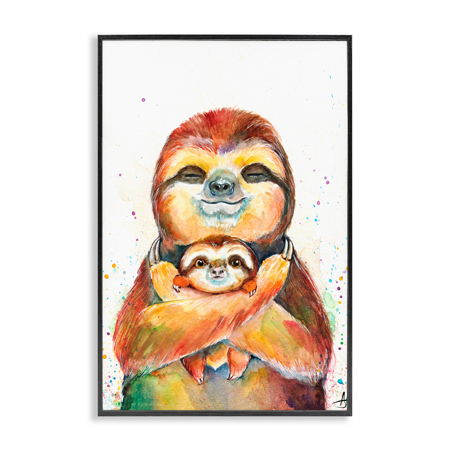 Stupell Industries Exotic Xenarthra Sloths Framed Giclee, design by Marc Allante