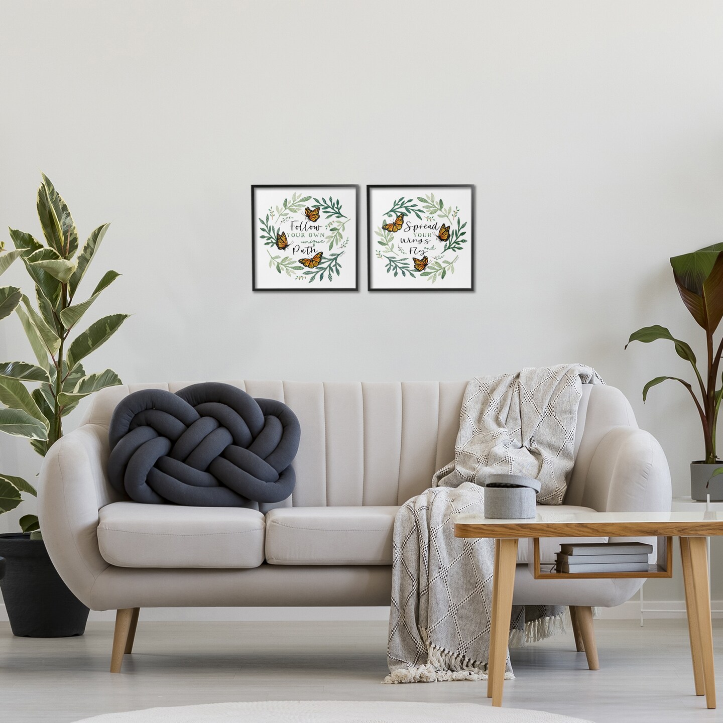 Stupell Industries Spread Your Wings and Follow Path 2pc Framed Giclee Set, design by Elizabeth Tyndall