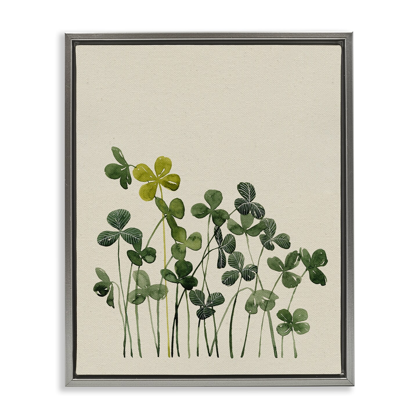 Stupell Industries Hidden Gems Clovers Floating Frame, design by Grace Popp