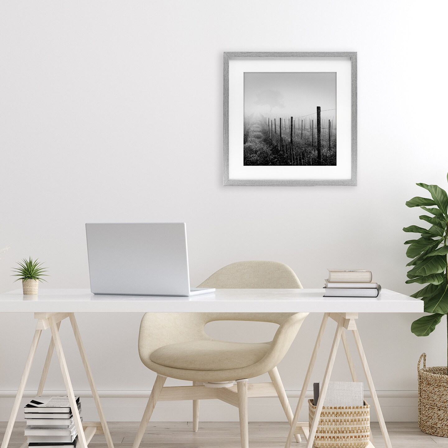 Stupell Industries Vineyard At Dawn Framed Print Under Glass, design by Chip Forelli