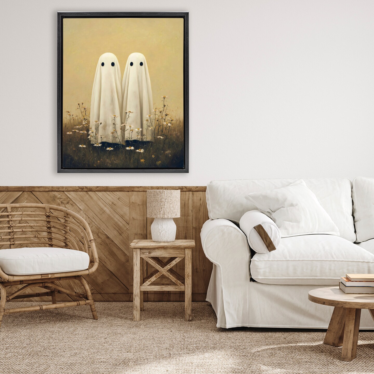 Stupell Industries Daisy Ghost Couple Floating Frame, design by Arlington Prints