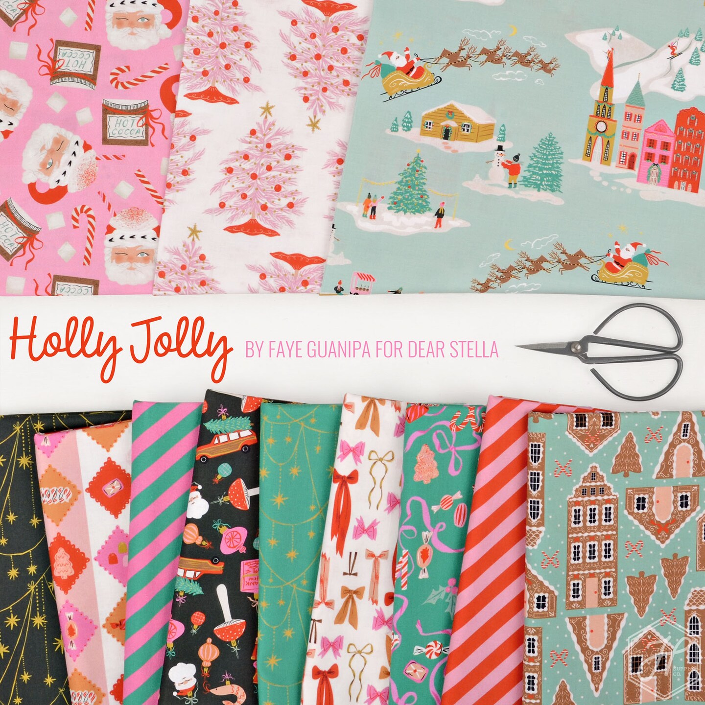 Gingerbread Houses in Jade (stella-dfg3185  jade) | Holly Jolly | Faye Guanipa | Dear Stella