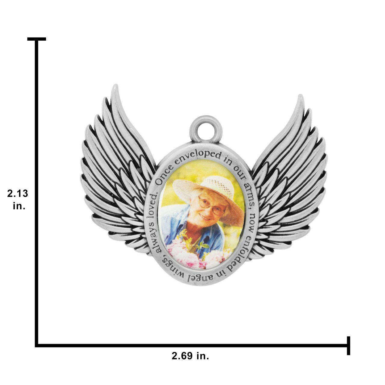 Gloria Duchin Remembrance Wings Memorial Picture Frame Pewter Ornament