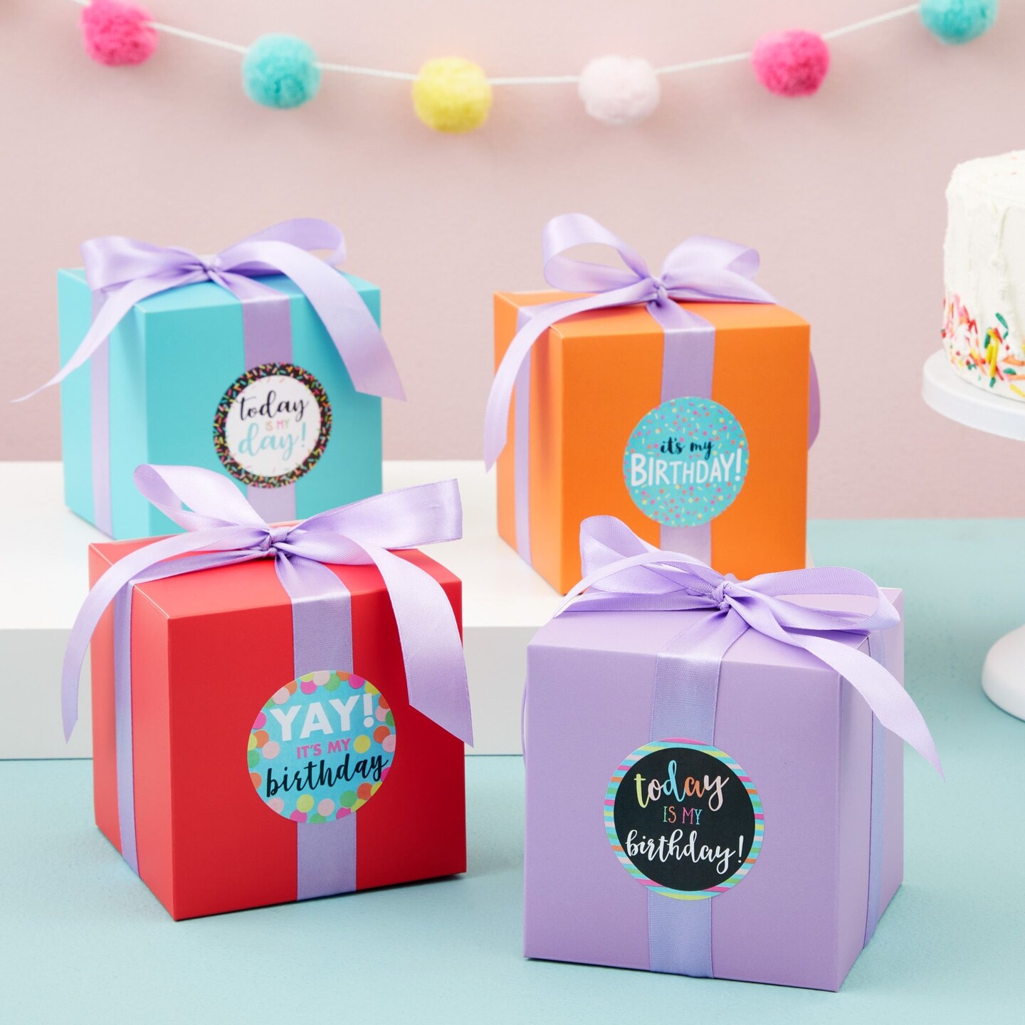 504 Piece Round Happy Birthday Stickers for Students, Happy Birthday to Me, Today is my Day Stickers, Kids Party Favors, Teachers, 6 Assorted Designs (2 Inches)