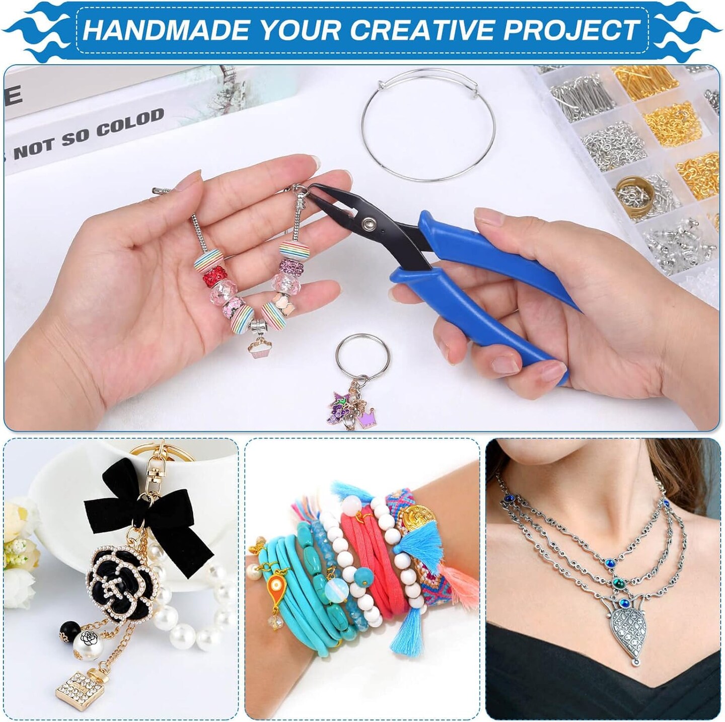 Split Ring Opener Tool - Keychain Pliers for Jewelry Making