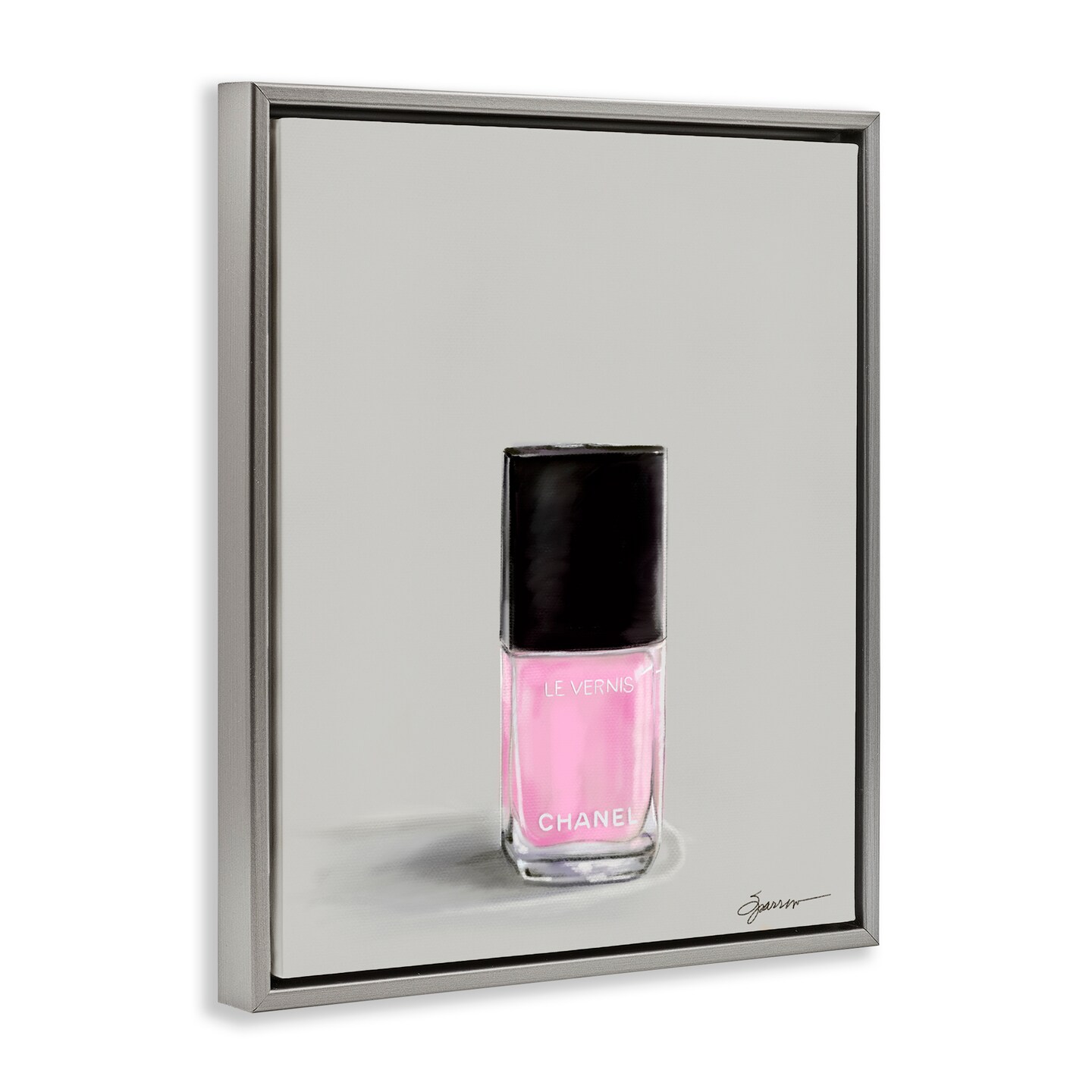 Stupell Industries Pink Luxury Nail Polish Floating Frame, design by Mary Sparrow