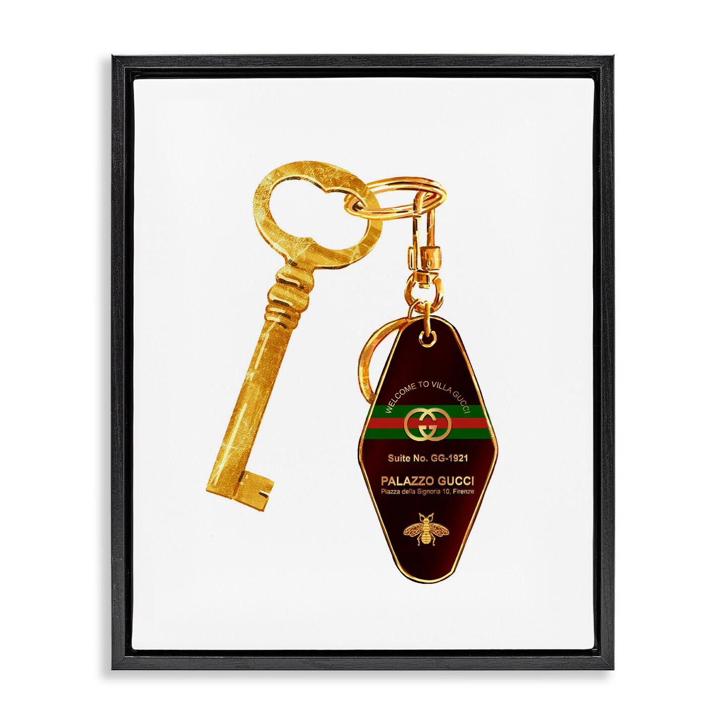 Stupell Industries Luxury Hotel Key Floating Frame, design by Ziwei Li