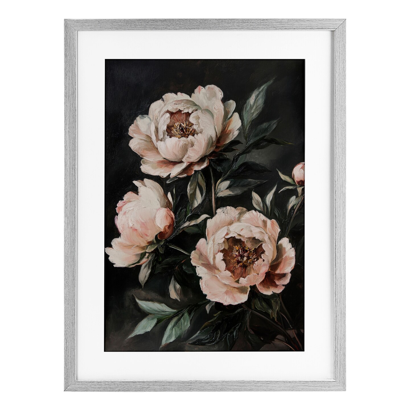 Stupell Industries Dusty Pink Roses Floral Painting Framed Print Under Glass, design by Petal Prints Design