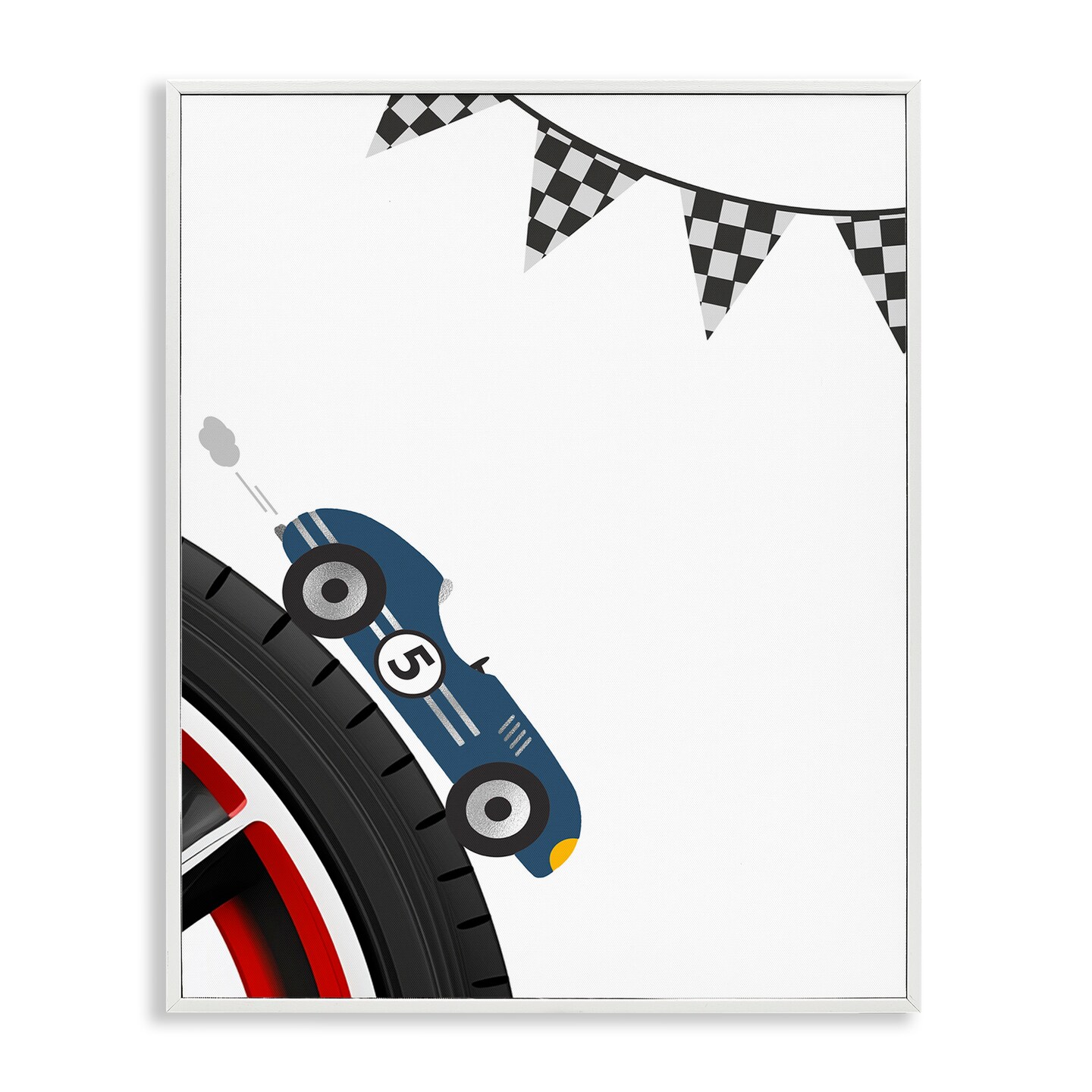 Stupell Industries Vintage Fast Lane Racecar Framed Giclee, design by Christine Simpson Art