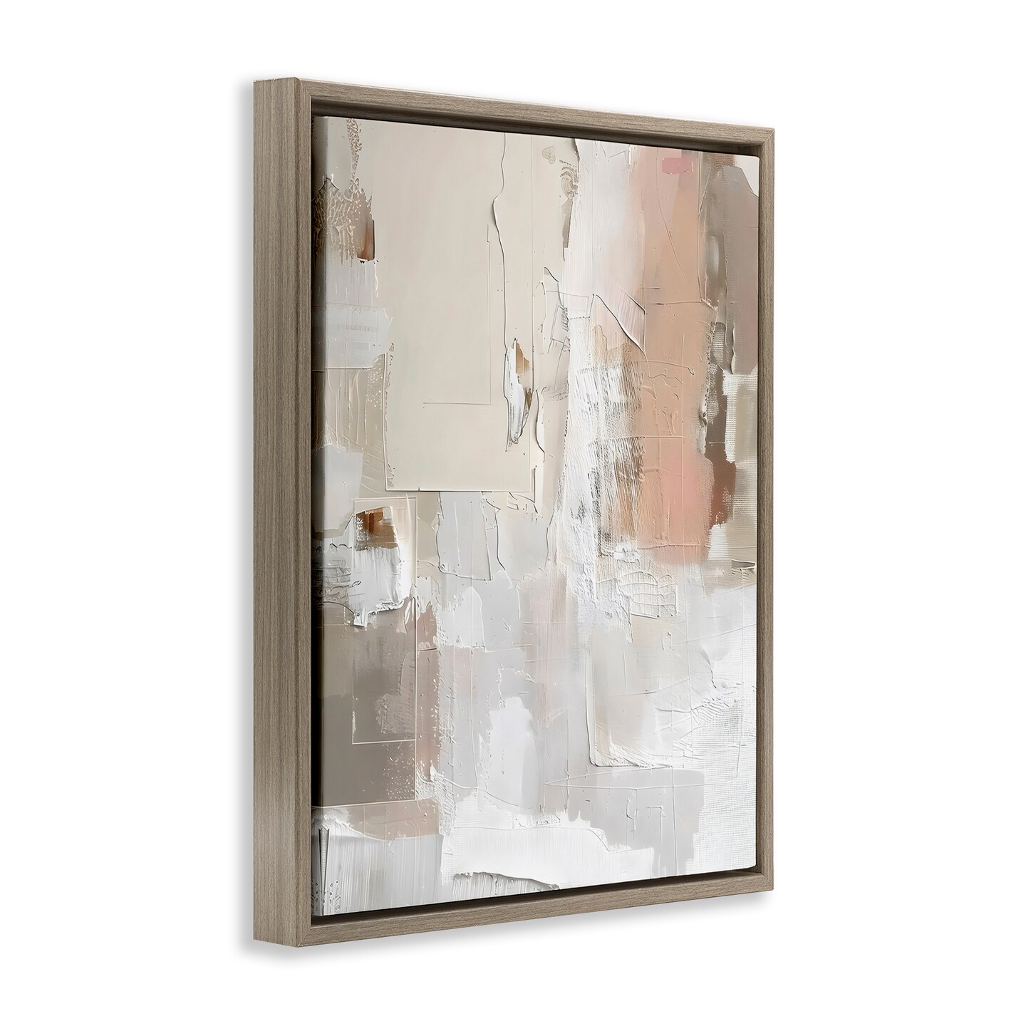 Stupell Industries Blush & Neutrals Abstract Floating Frame, design by Riley B