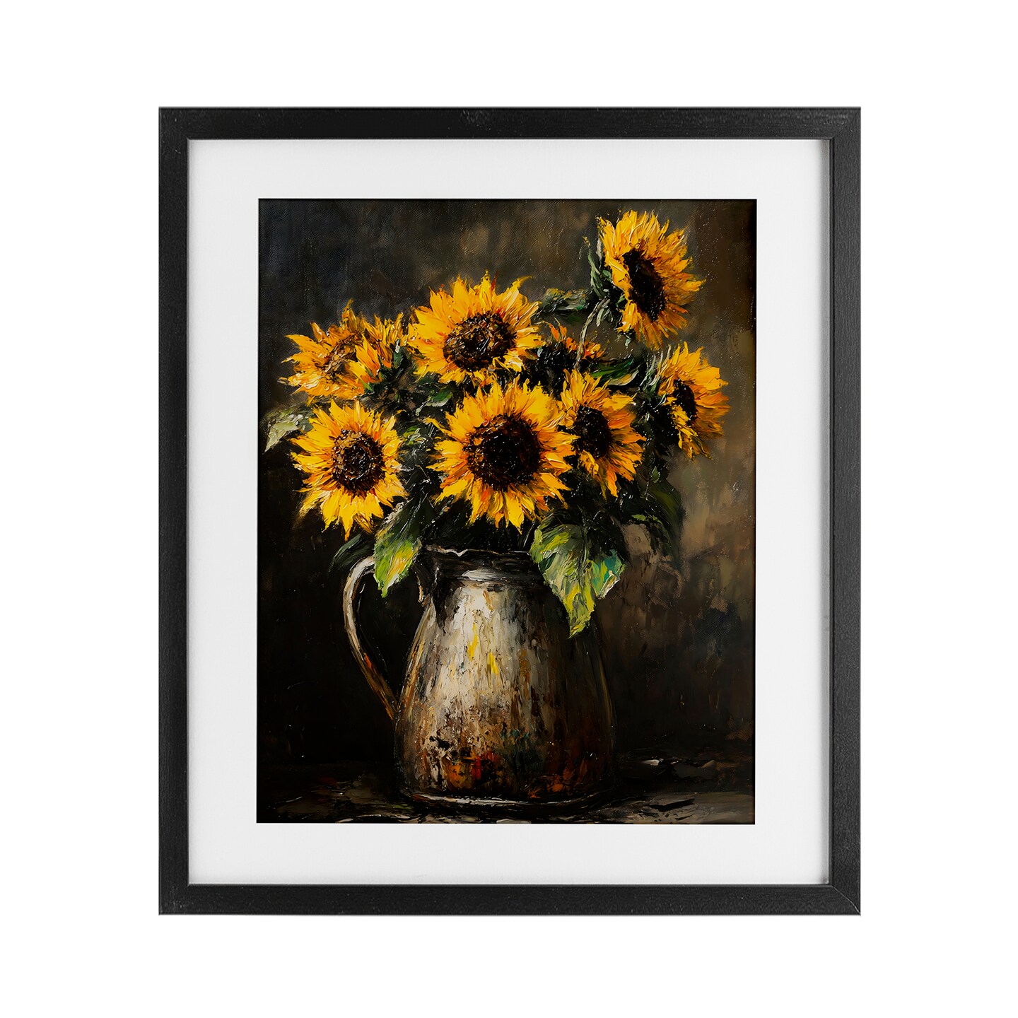 Stupell Industries Rustic Sunflower Jug Framed Print Under Glass, design by Franklyn Gregory