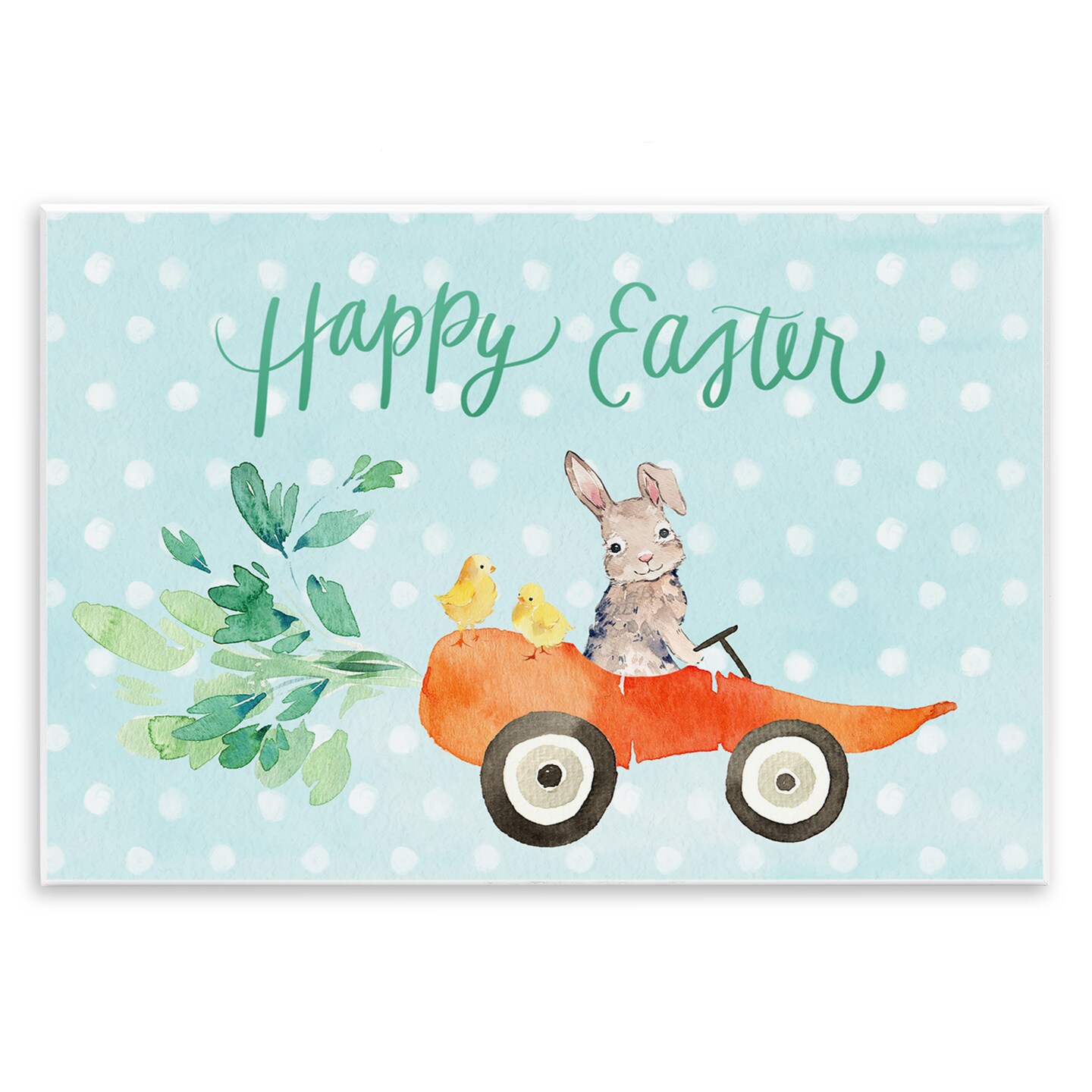 Stupell Industries Easter Carrot Car Bunny Wall Plaque, design by Heather Lee Chan