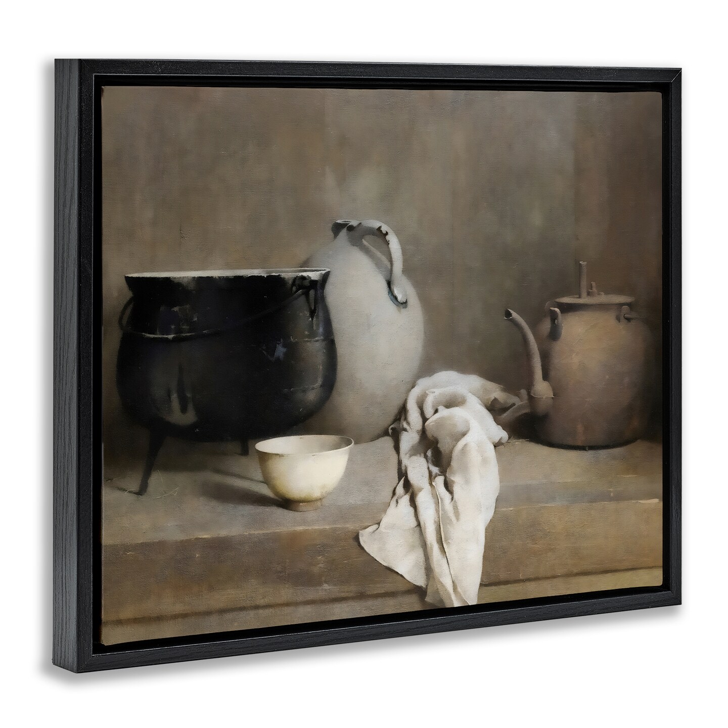 Stupell Industries Vintage Farmhouse Vase Still Life Floating Frame, design by Riley B