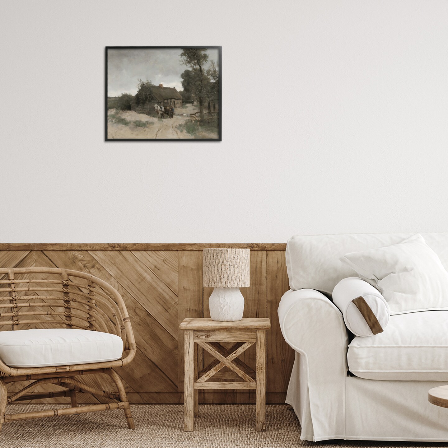 Stupell Industries Vintage Farmhouse Rustic Cottage Framed Giclee, design by Riley B