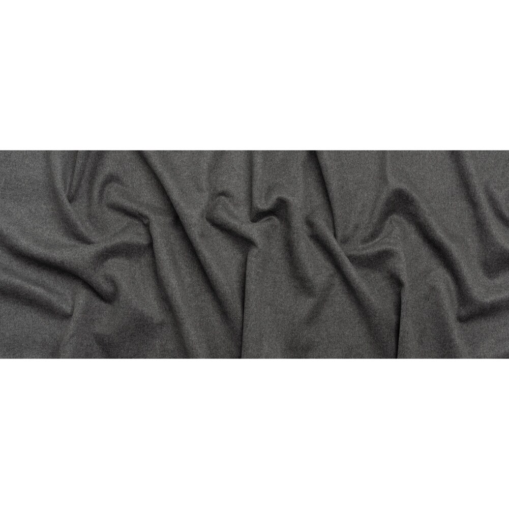 1 Yard Virgin Wool and Cashmere Double Cloth Coating - Heathered Smoke - Astana Collection