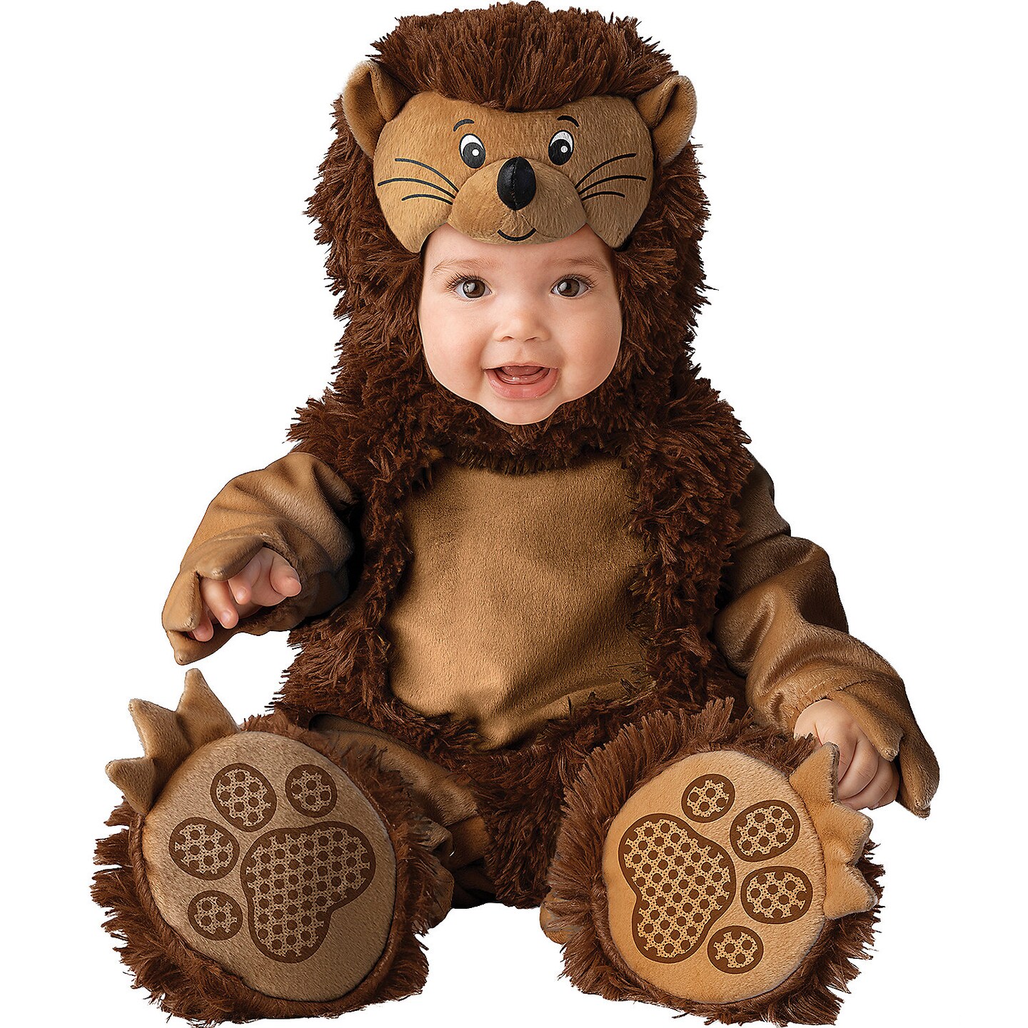Toddler Hedgehog Costume Plush Jumpsuit Hood and Matching Shoe Covers