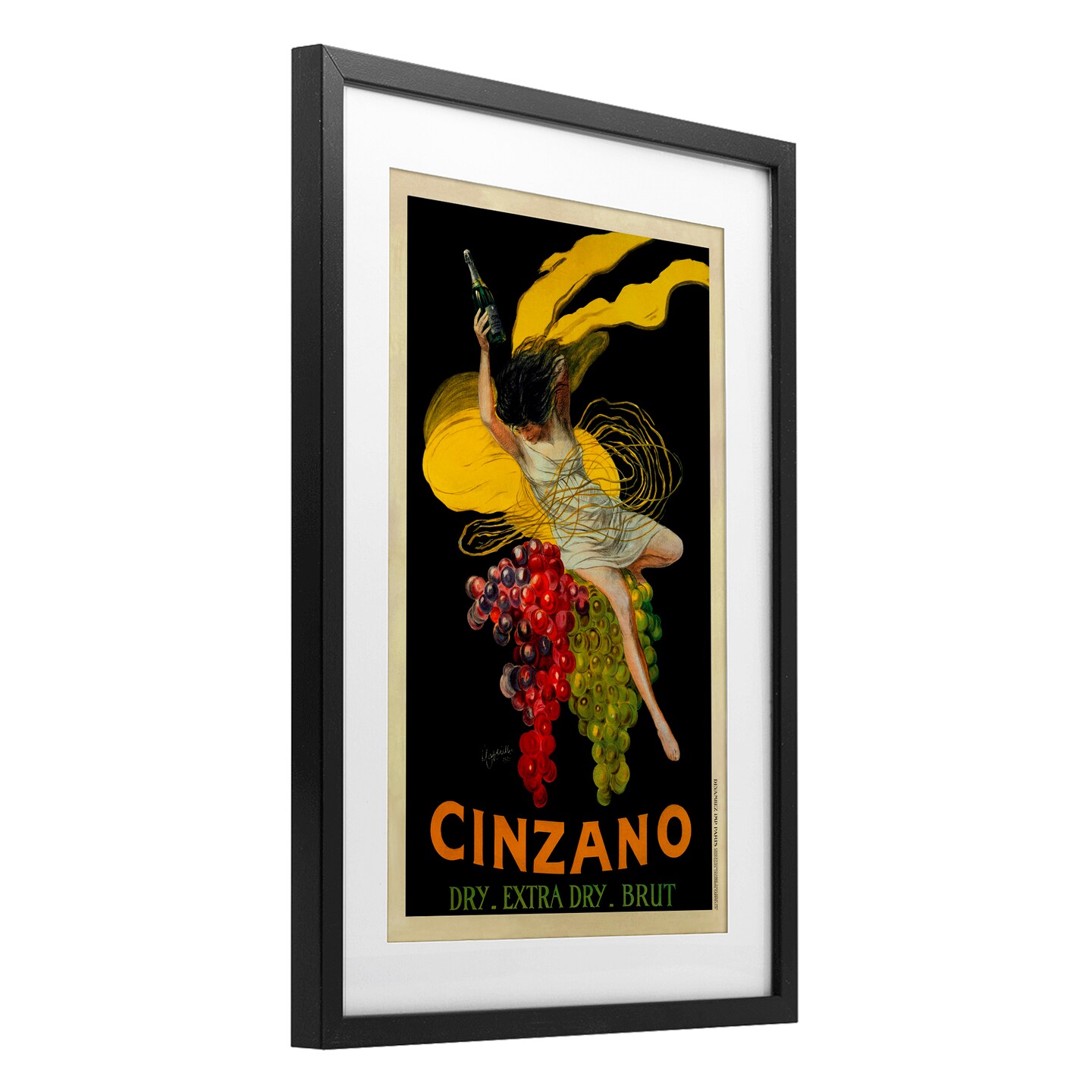 Stupell Industries Vintage Wine Poster with Grapes Framed Print Under Glass, design by Marcello Nizzoli