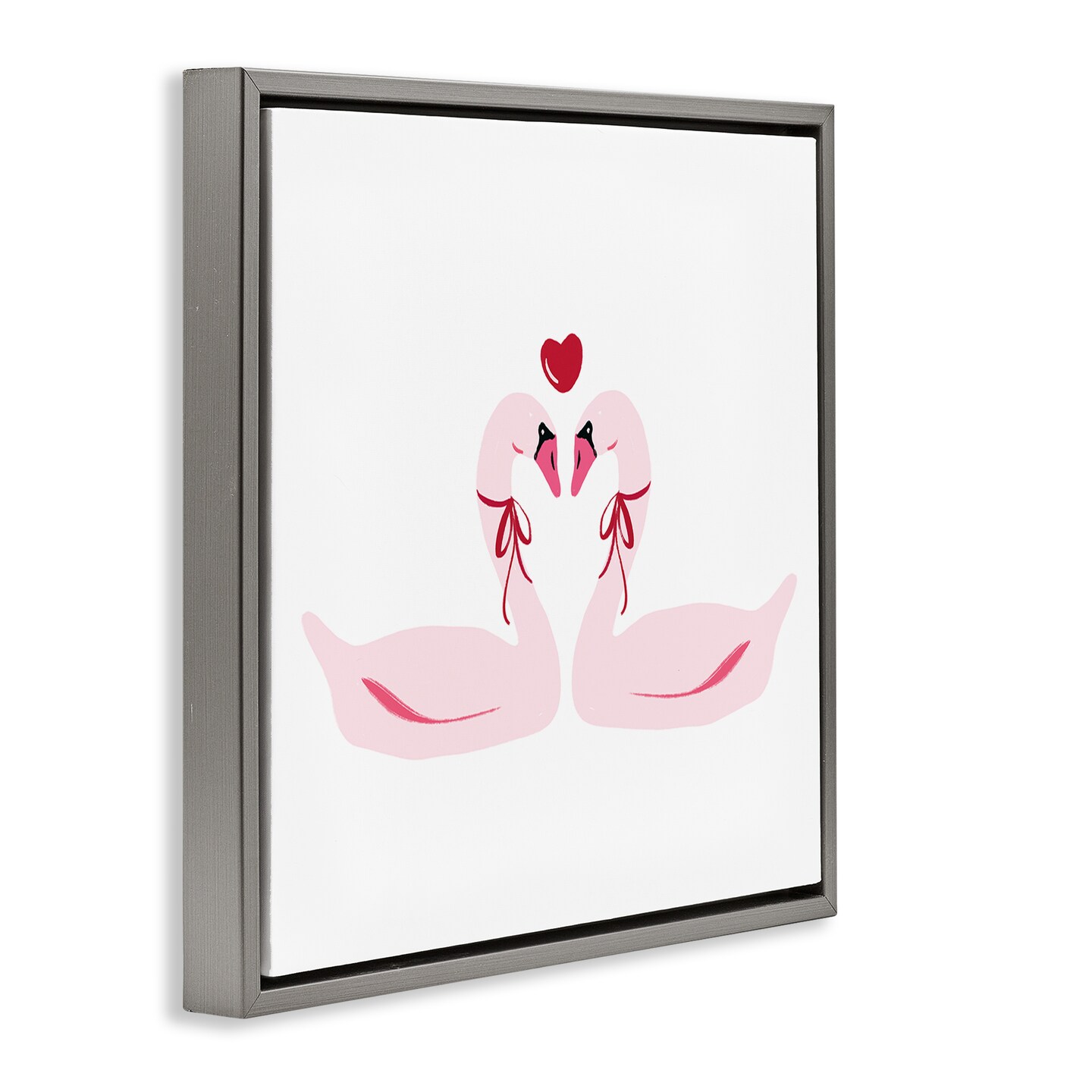 Stupell Industries Romantic Love Swans Floating Frame, design by Lucille Price