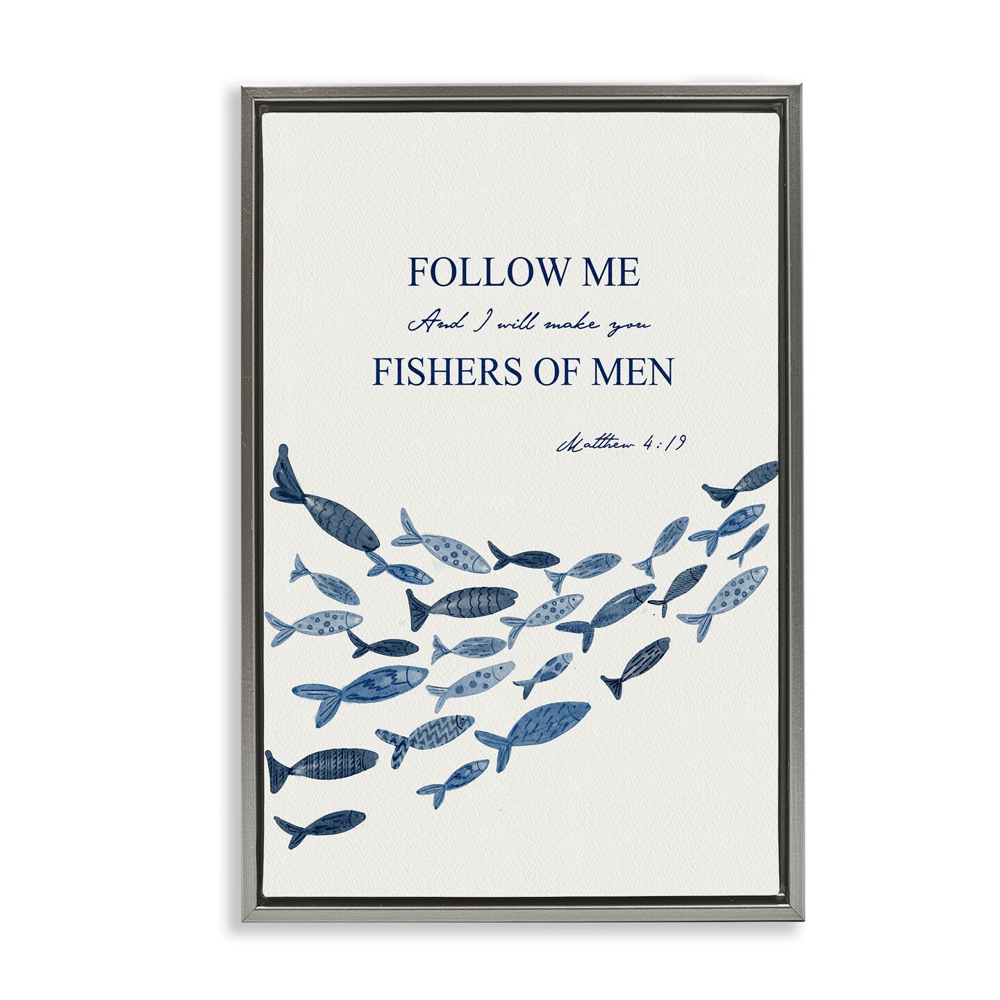 Stupell Industries Follow Me Fishers Of Men Floating Frame, design by Yen