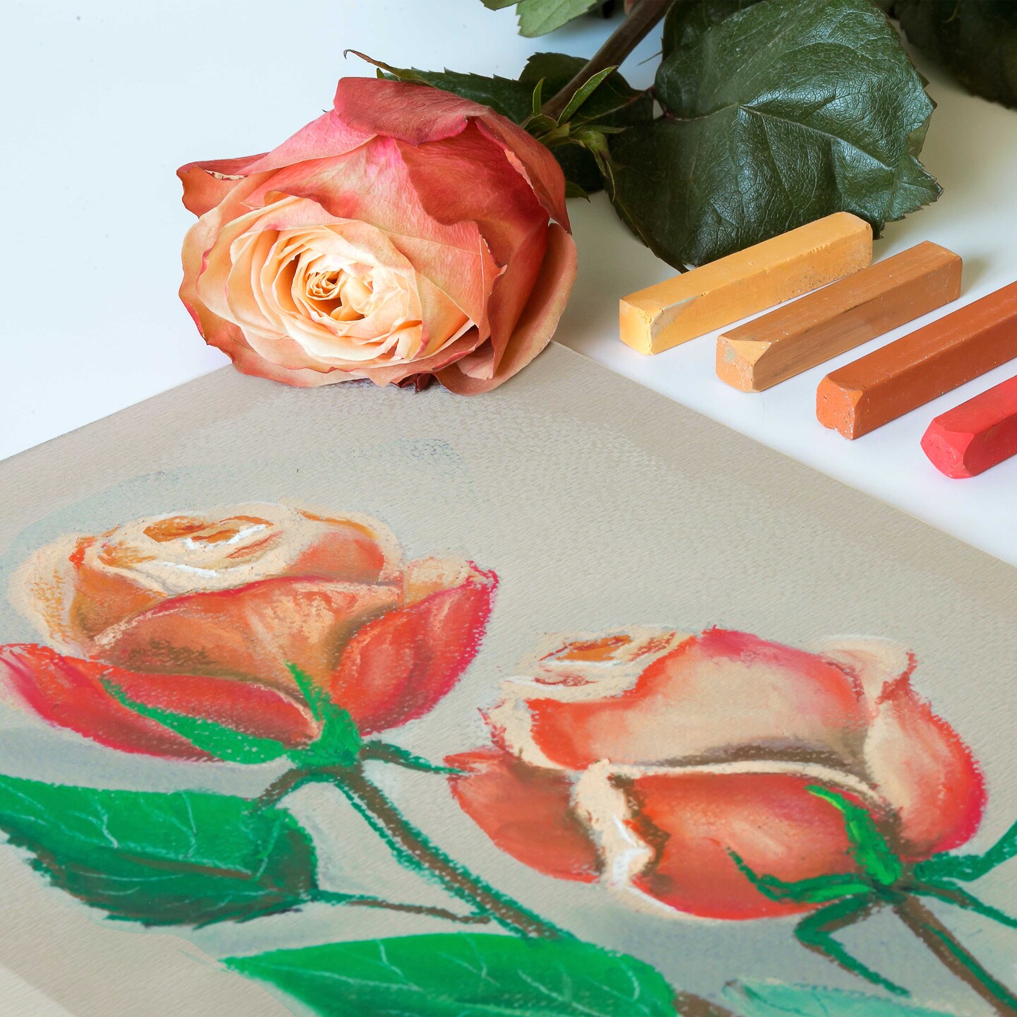 9&#x22; x 12&#x22; Pastel Paper Pad: 2 Pack (32 Sheet Total), 80lb (180gsm), 4 Neutral Toned Colors, Textured Hard or Soft Oil Pastel Paper, Drawing Sketchbook Pad, Mixed Media
