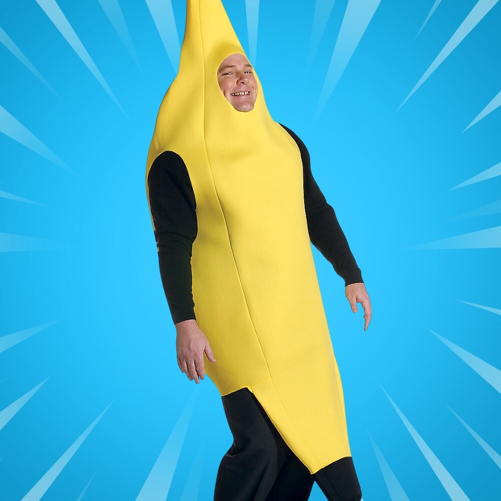 Deluxe Banana Plus Size Costume Funny Yellow Fruit Tunic Pull Over Halloween Party Outfit
