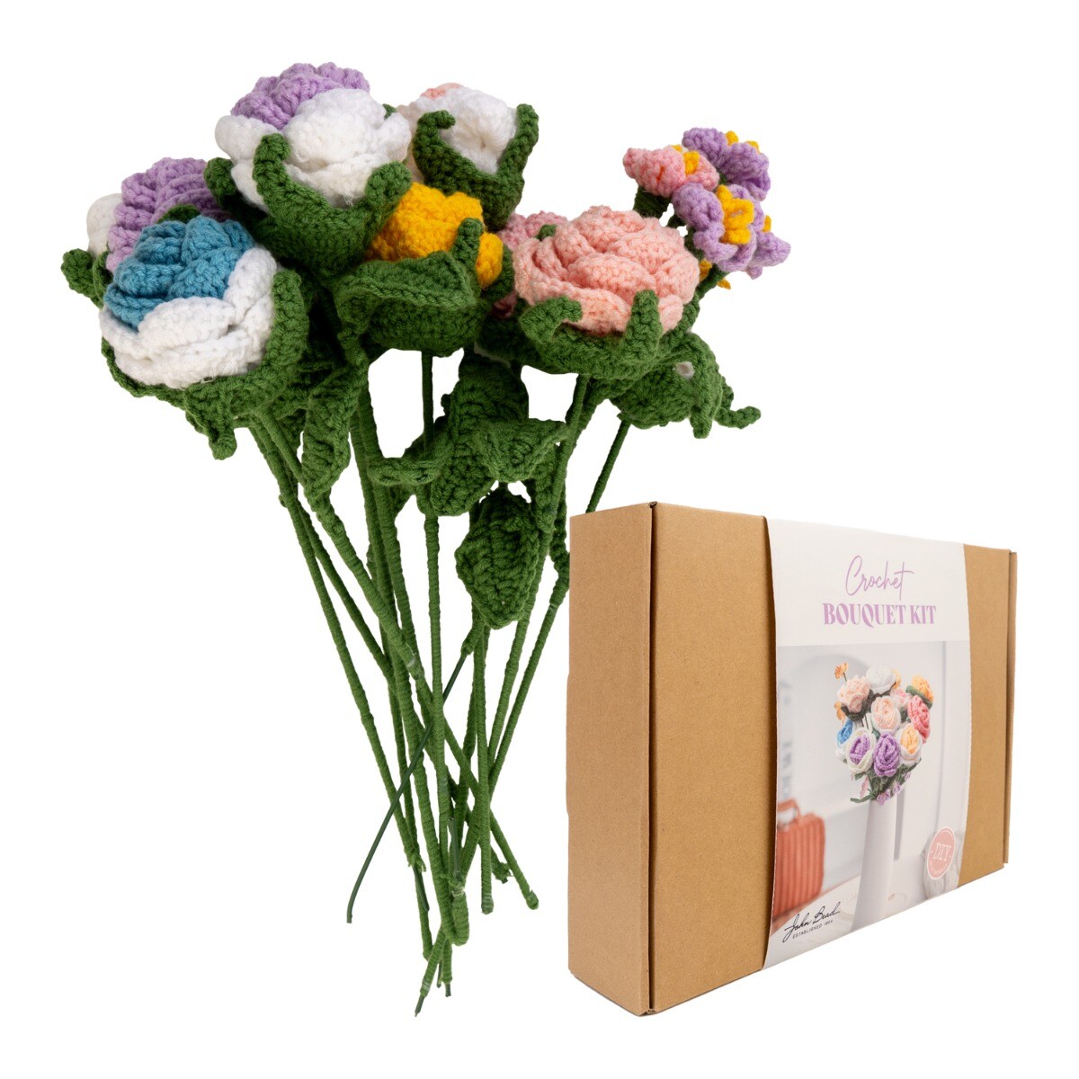 John Bead Floral Crochet DIY Kit for Beginners
